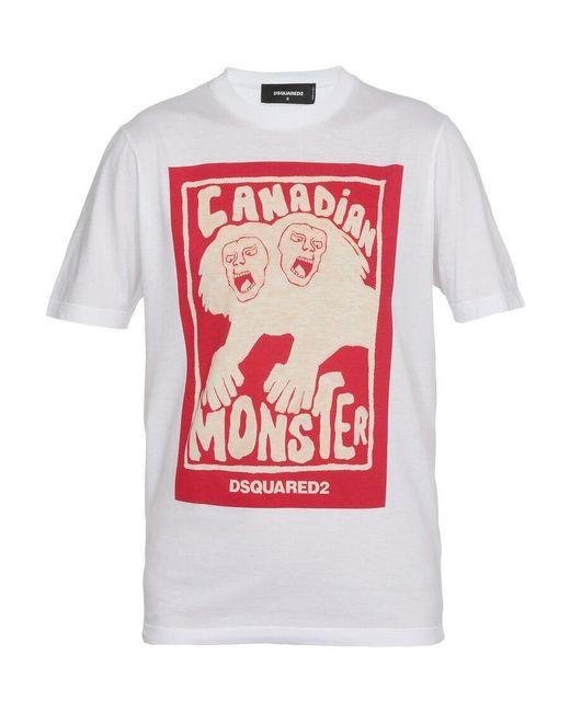 DSquared² White Logo Details T-Shirt