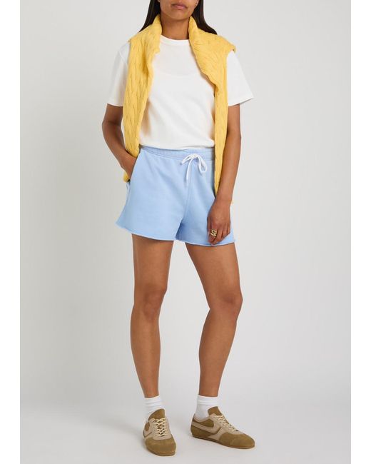 Polo Ralph Lauren Blue Logo-Embroidered Cotton-Blend Shorts