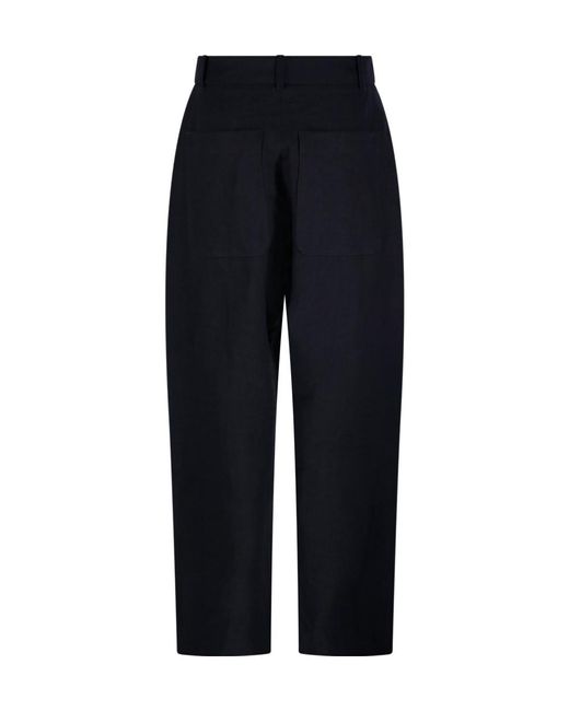 Studio Nicholson Blue Zip-Up Palazzo Trousers