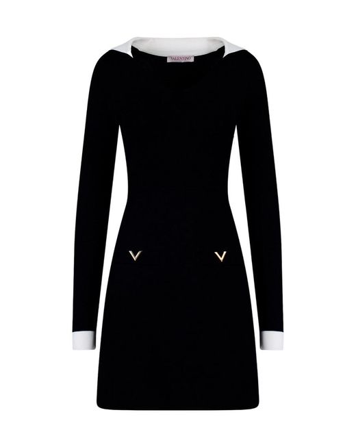 Valentino Black Knitted Mini Dress