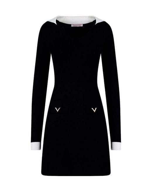 Valentino Black Knitted Mini Dress