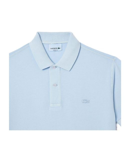 Lacoste Blue Solid Color Polo Shirt for men