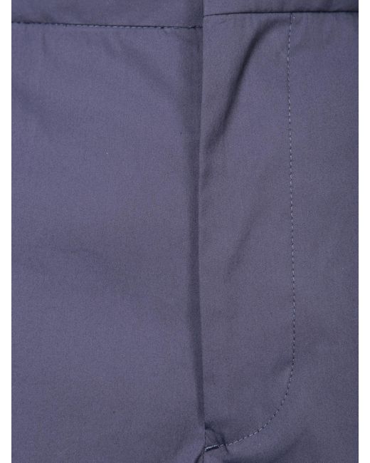 Prada Blue Triangle-Logo Patch Chino Shorts for men