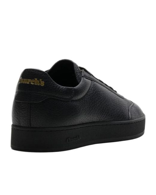 Church's Black Lace-Up Low-Top Casual Shoes for men