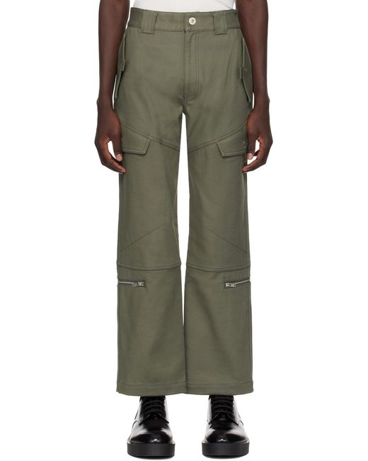 Dion Lee Gray Tactical Straight-Leg Cargo Trousers