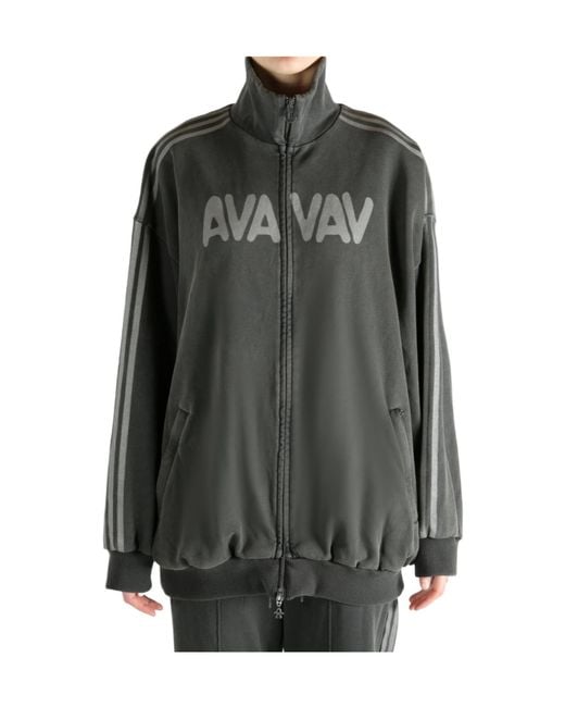 Adidas Gray Originals X Avavav Terry Zip-Up Track Jacket