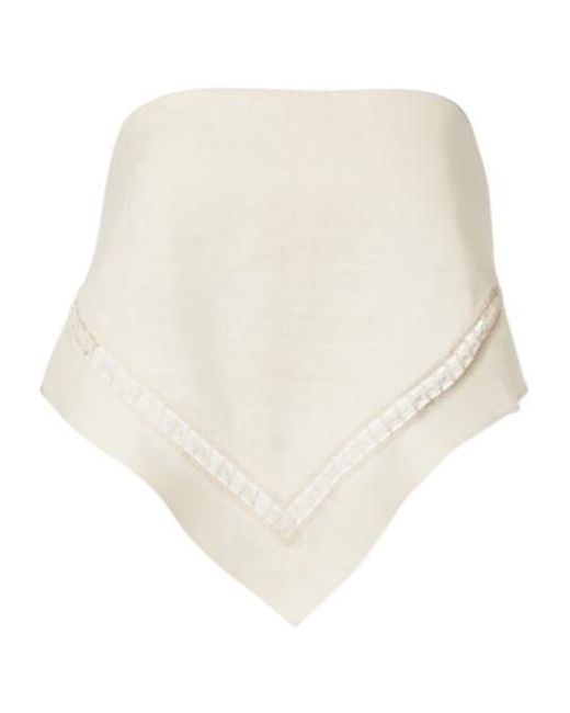 Jonathan Simkhai White Linen-Blend Top