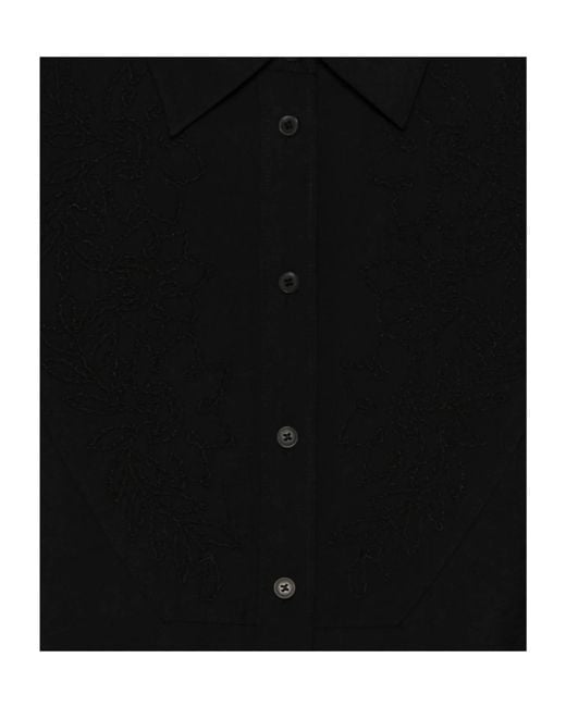 Closed Black Embroidered Shirt