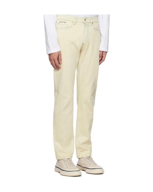 Eytys White Five-Pocket Denim Trousers for men