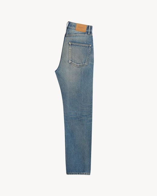 Saint Laurent Blue 90's High-Rise Cropped Slim Jeans