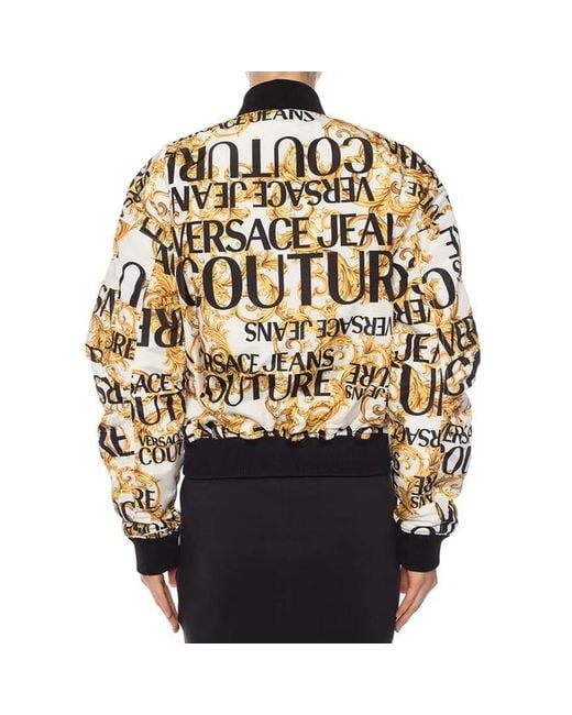 Versace Jeans Metallic Baroque Printed Double-Sided Casual Jacket