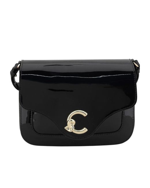 Coccinelle Black C-Me Logo Plaque Shoulder Bag