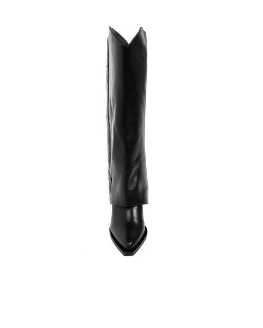 Le Silla Black Jewel 110Mm Leather Boots