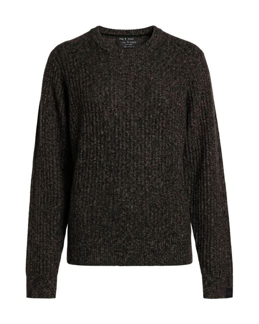 Rag & Bone Black Medium-Weight Cashmere Knit Sweater