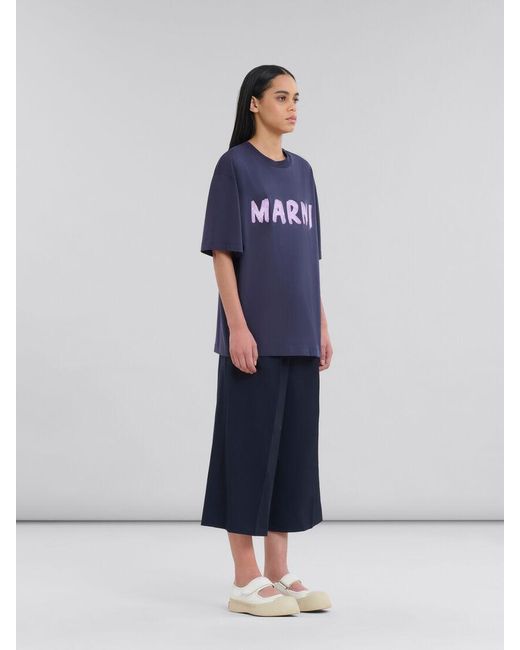 Marni Blue T-Shirt With Logo