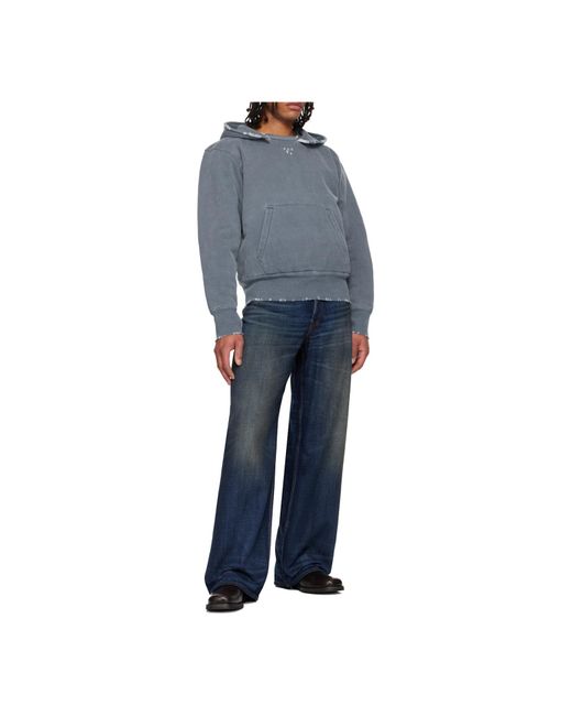 Our Legacy Blue Faded Effect Hoodie