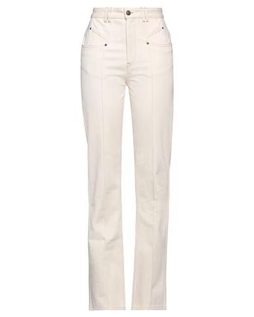 Isabel Marant White High-Waisted Straight-Leg Trousers