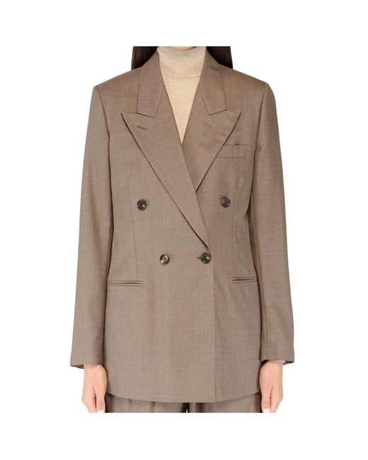 Loro Piana Brown Long-Sleeved Suit Coat
