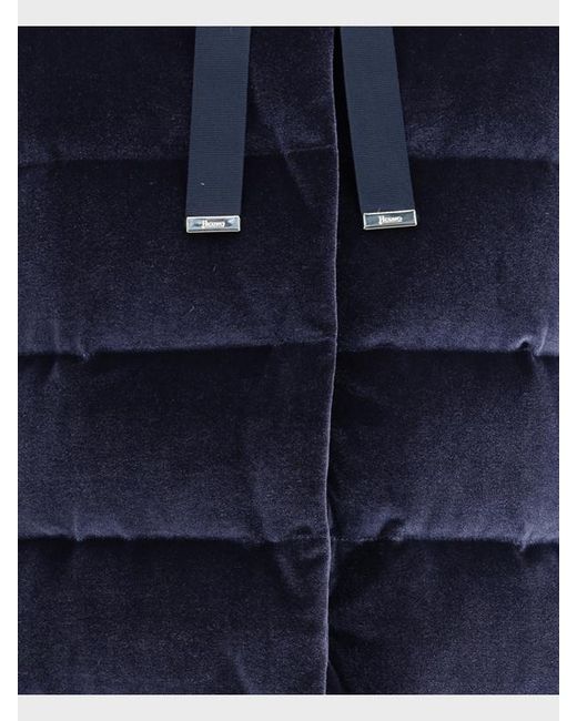Herno Blue Chenille Effect Padded Jacket