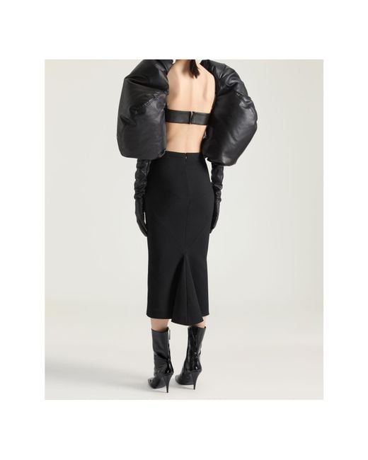 Givenchy Black Midi Kickback Skirt