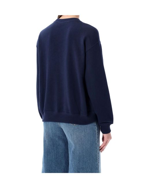 Polo Ralph Lauren Blue Logo Embroidered Crewneck Sweatshirt