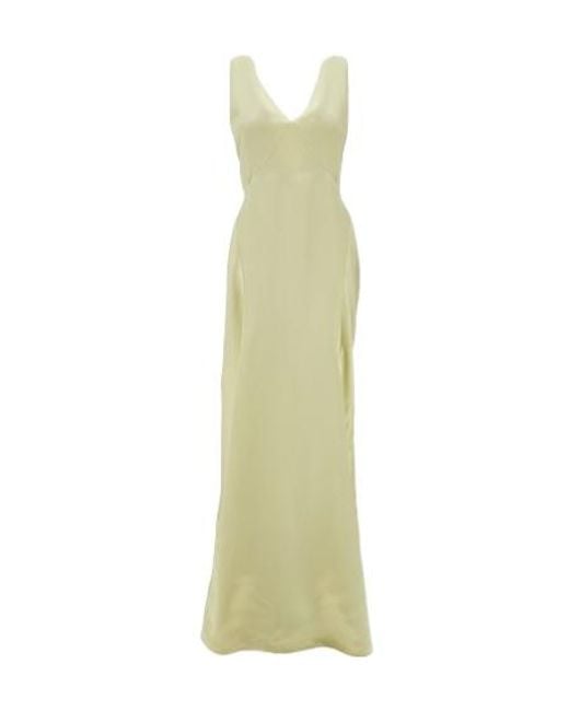 Philosophy Di Lorenzo Serafini Green V-Neck Sleeveless Dress