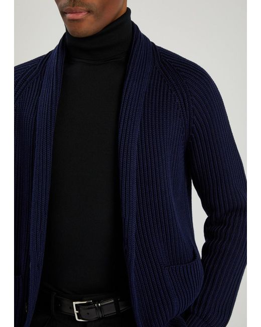 Tom Ford Black Roll-Neck Fine-Knit Wool Jumper for men