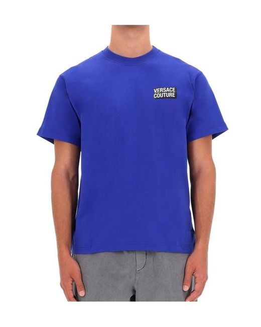 Versace Blue Jeans Couture Logo Patch T-Shirt for men