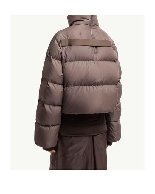 Moncler Brown Moncler Rick Owens Cyclopic Short Down Jacket for men