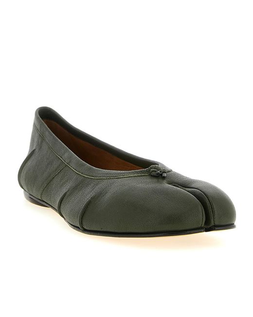 Maison Margiela Green Tabi Ballet Flats