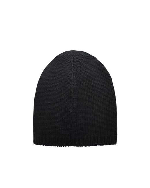 DSquared² Black Logo Patch Beanie for men