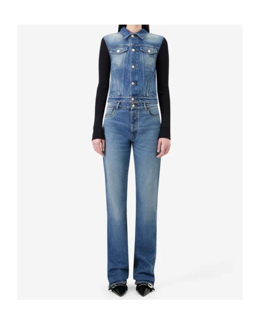 Coperni Blue Patchwork Denim Jacket