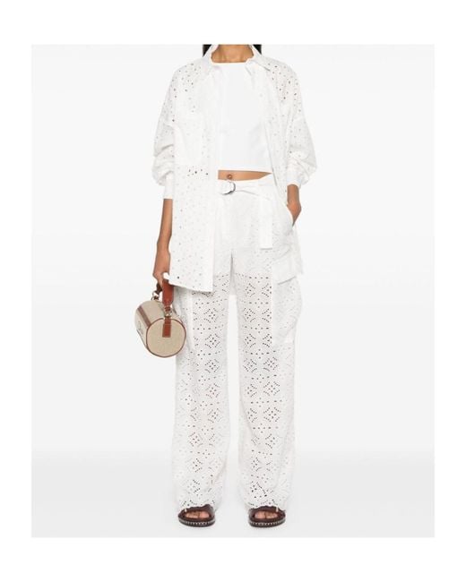 ERMANNO FIRENZE White Belt Loops Slacks