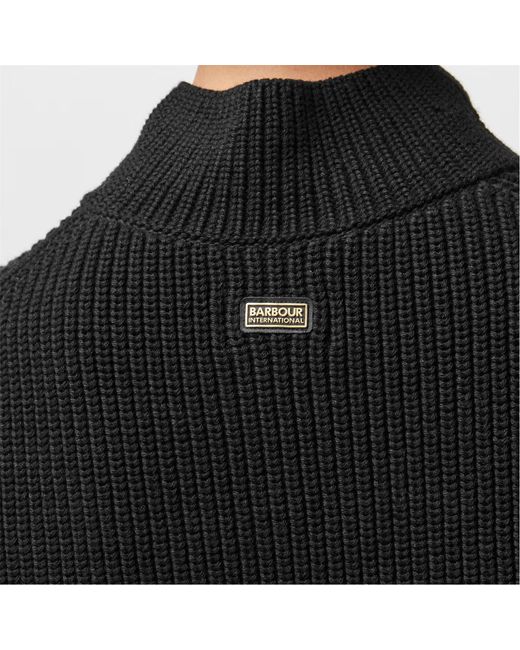 Barbour Black Half-Zip Sweater