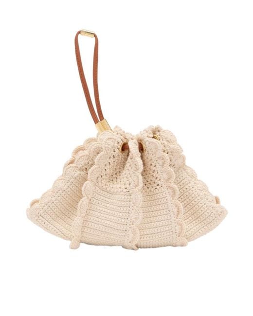 Ulla Johnson Natural Adria Small Crochet Crossbody