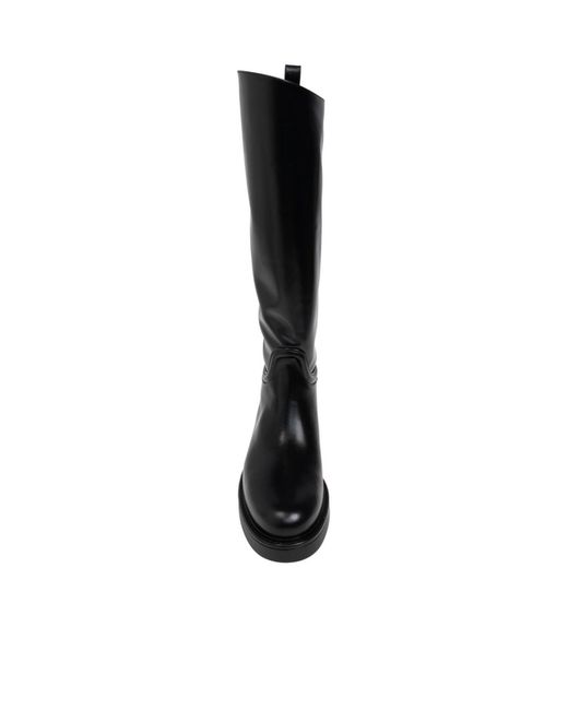 Stuart Weitzman Black Celia Low-Heeled Boots