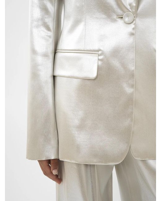 Chloé White Chloé Single-Breasted Tailored Jacket