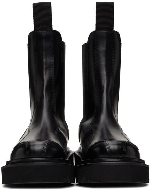 Toga Black Round-Headed Chelsea Boots