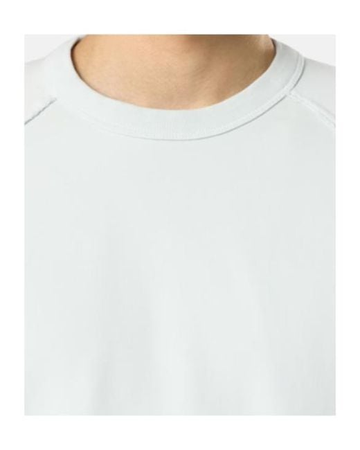 Stone Island White Logo Patch Crewneck Sweatshirt for men