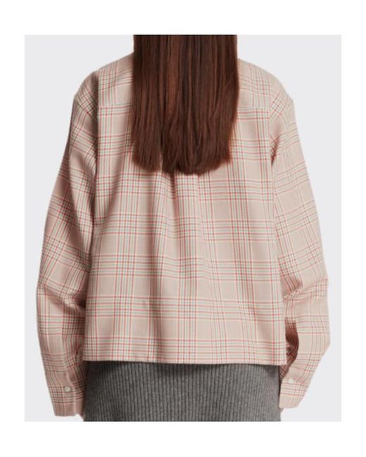 Jil Sander Natural Checked-Pattern Button-Down Shirt