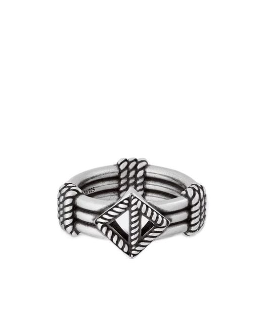 Dior Metallic Cd Diamond Buffalo Ring for men