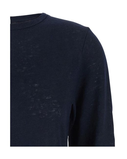 Allude Blue Boat Neck Long Sleeve Sweater