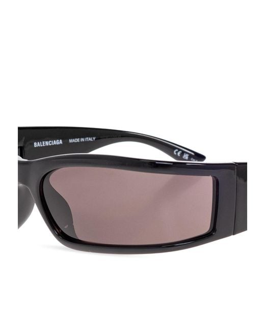 Balenciaga White Eyewear Rectangle Frame Sunglasses for men