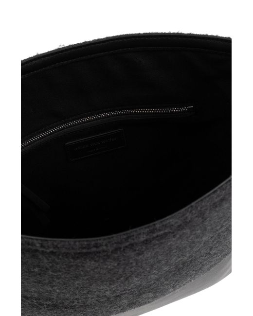 Dries Van Noten Black Rectangular Shoulder Bag for men