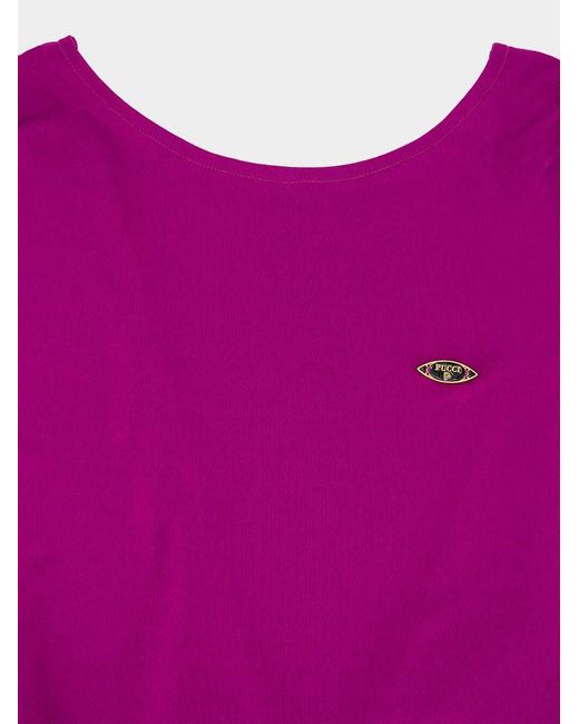 Emilio Pucci Purple Long-Sleeve Bodysuit