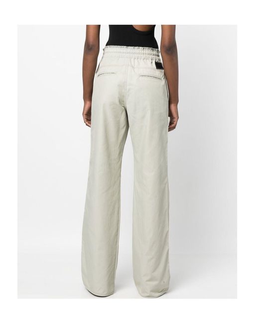 DIESEL Gray High-Waist Flared Pants