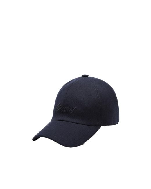 Brioni Blue Embroidered-Logo Baseball Cap for men