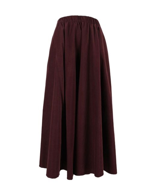 Aspesi Purple High Waist Pleated Skirt