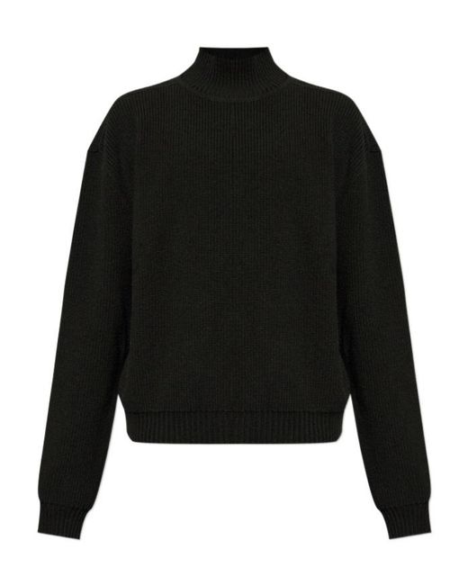 Rick Owens Black Turtleneck Knitted Jumper for men