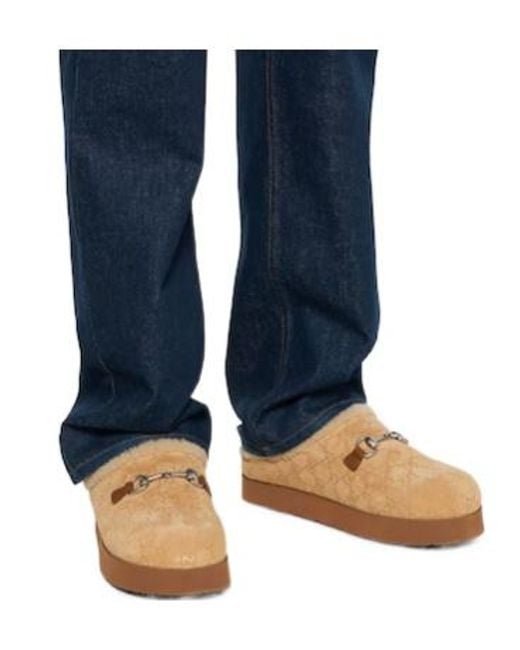 Gucci Brown Horsebit Mules for men